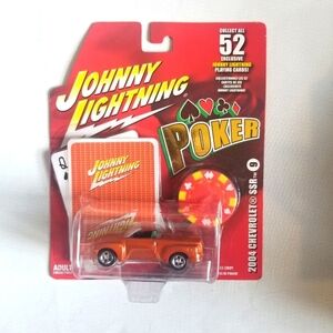 2005 Johnny Lightning "Poker" #9 1:64 Diecast 2004 Chevrolet SSR Orange Car